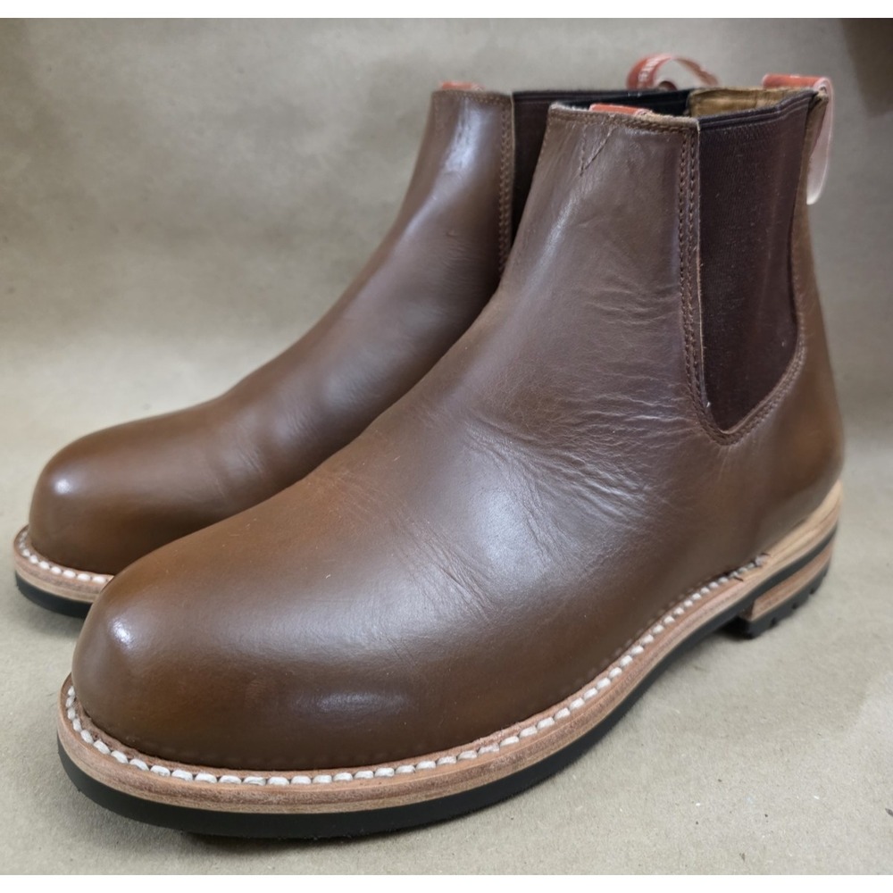 Drew's (7.5 D) Boots Chelsea Brown Leather Mens Vibram